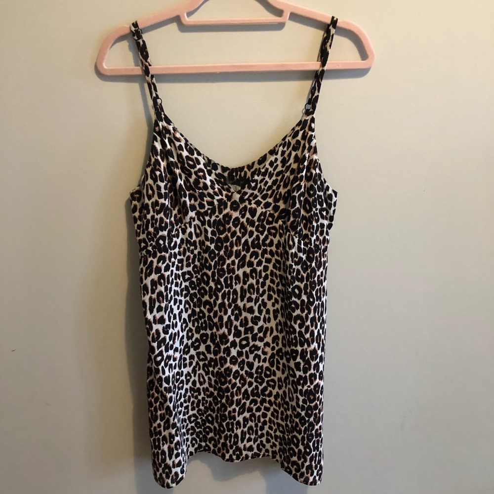 Reformation leopard print slip dress XL